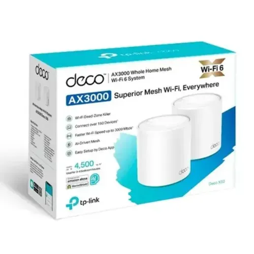 Roteador Deco X50 Tp-Link Dual Band 2,4/5ghz Wi-Fi 6 Mesh Archer Ax3000 Gigabit Wireless